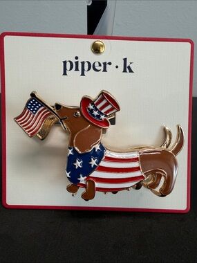 Piper K | Dachshund 4th Of July Metal Hair Clip